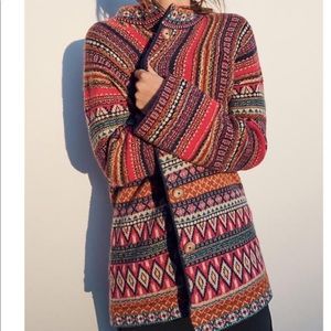 Anthropologie Intarsia Cardigan/Coatigan (NWOT)